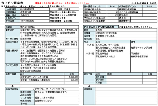 カイゼン提案書