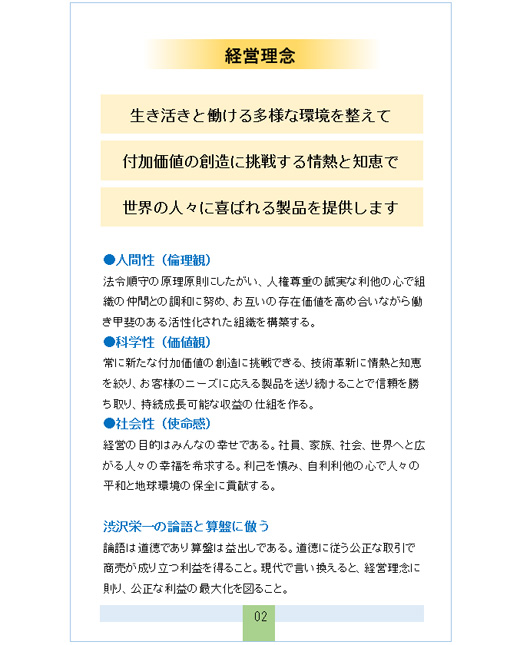 経営方針のコンセプト、経営理念は企業哲学である